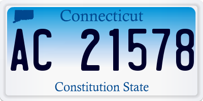 CT license plate AC21578