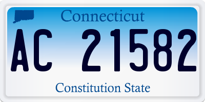 CT license plate AC21582