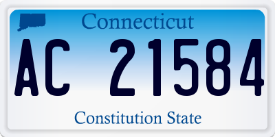 CT license plate AC21584
