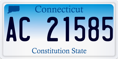 CT license plate AC21585