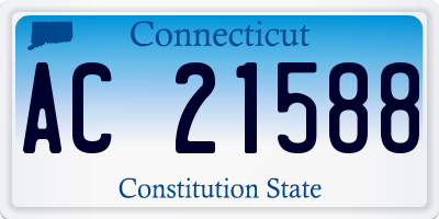 CT license plate AC21588