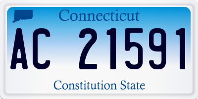CT license plate AC21591