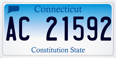 CT license plate AC21592