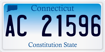 CT license plate AC21596