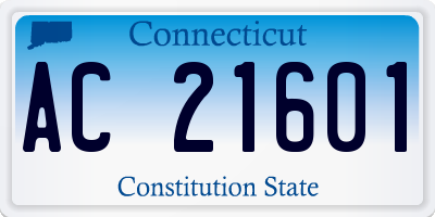 CT license plate AC21601
