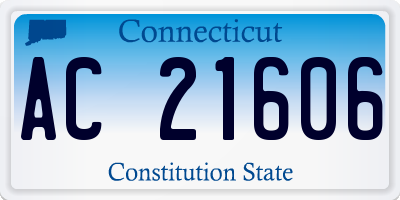 CT license plate AC21606