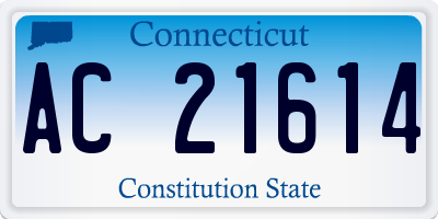 CT license plate AC21614