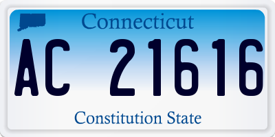 CT license plate AC21616