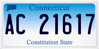 CT license plate AC21617