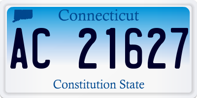 CT license plate AC21627