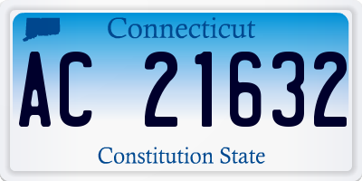 CT license plate AC21632