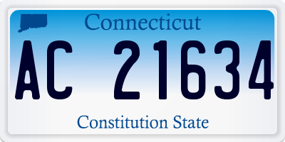 CT license plate AC21634