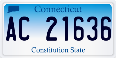CT license plate AC21636