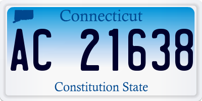 CT license plate AC21638