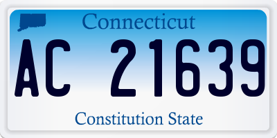 CT license plate AC21639