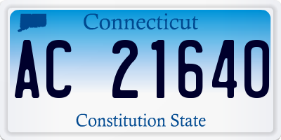 CT license plate AC21640