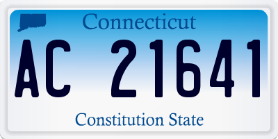 CT license plate AC21641