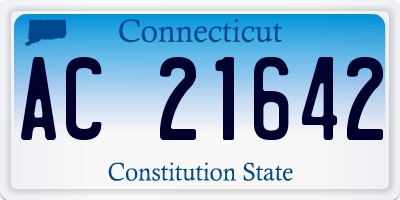 CT license plate AC21642