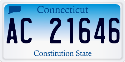 CT license plate AC21646