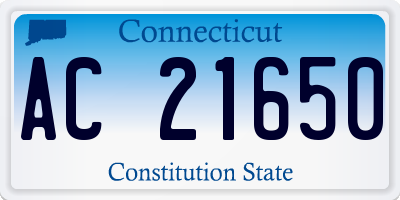 CT license plate AC21650