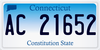 CT license plate AC21652