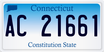 CT license plate AC21661