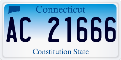 CT license plate AC21666