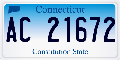 CT license plate AC21672