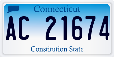 CT license plate AC21674