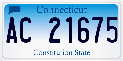 CT license plate AC21675