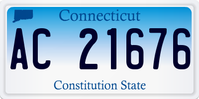 CT license plate AC21676