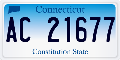 CT license plate AC21677