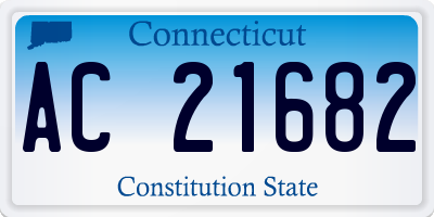 CT license plate AC21682