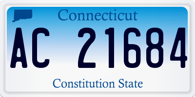 CT license plate AC21684