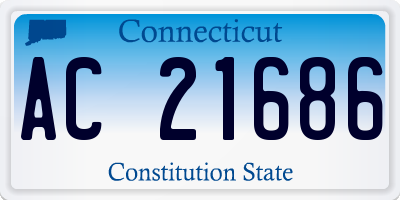CT license plate AC21686