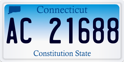 CT license plate AC21688