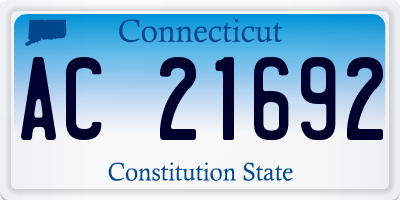 CT license plate AC21692