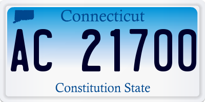 CT license plate AC21700