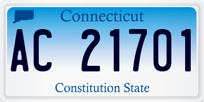 CT license plate AC21701