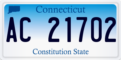 CT license plate AC21702