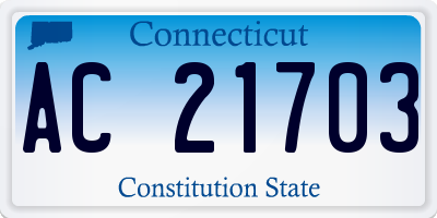 CT license plate AC21703