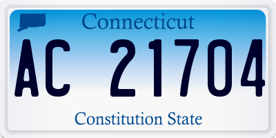 CT license plate AC21704