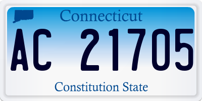 CT license plate AC21705