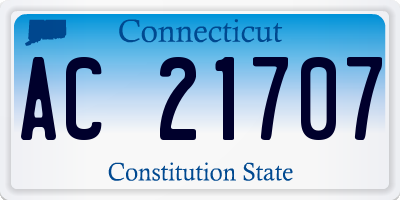 CT license plate AC21707