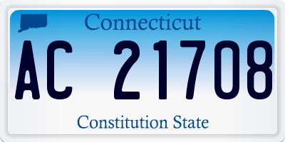 CT license plate AC21708