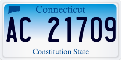 CT license plate AC21709