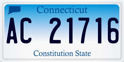 CT license plate AC21716