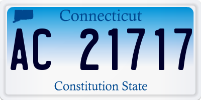 CT license plate AC21717