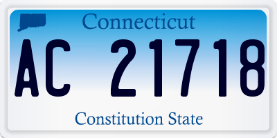 CT license plate AC21718