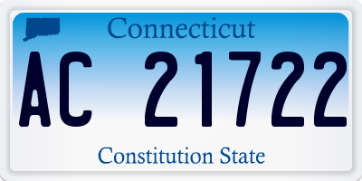 CT license plate AC21722